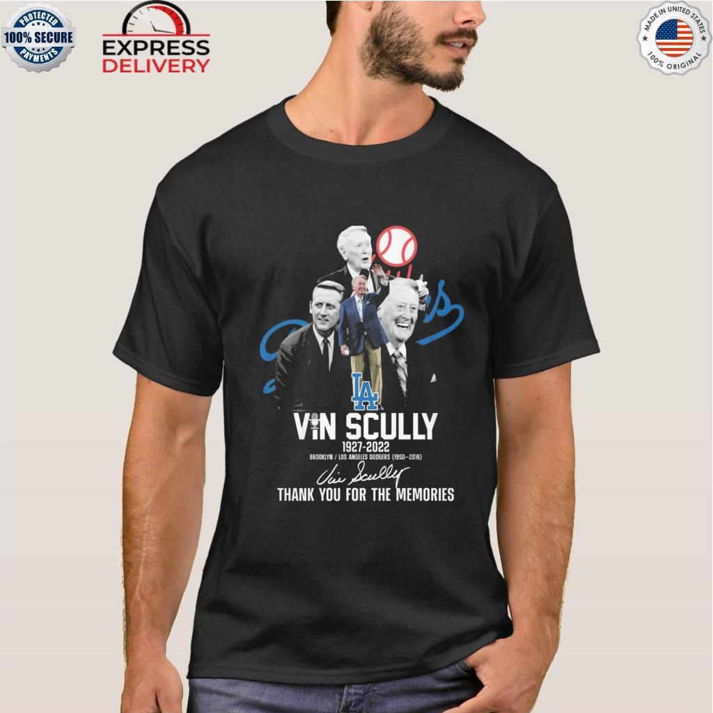 Hot Shirt los Angeles Dodgers Vin Scully 1972 2022 thank you for the  memories signature shirt, hoodie, sweater, long sleeve and tank top