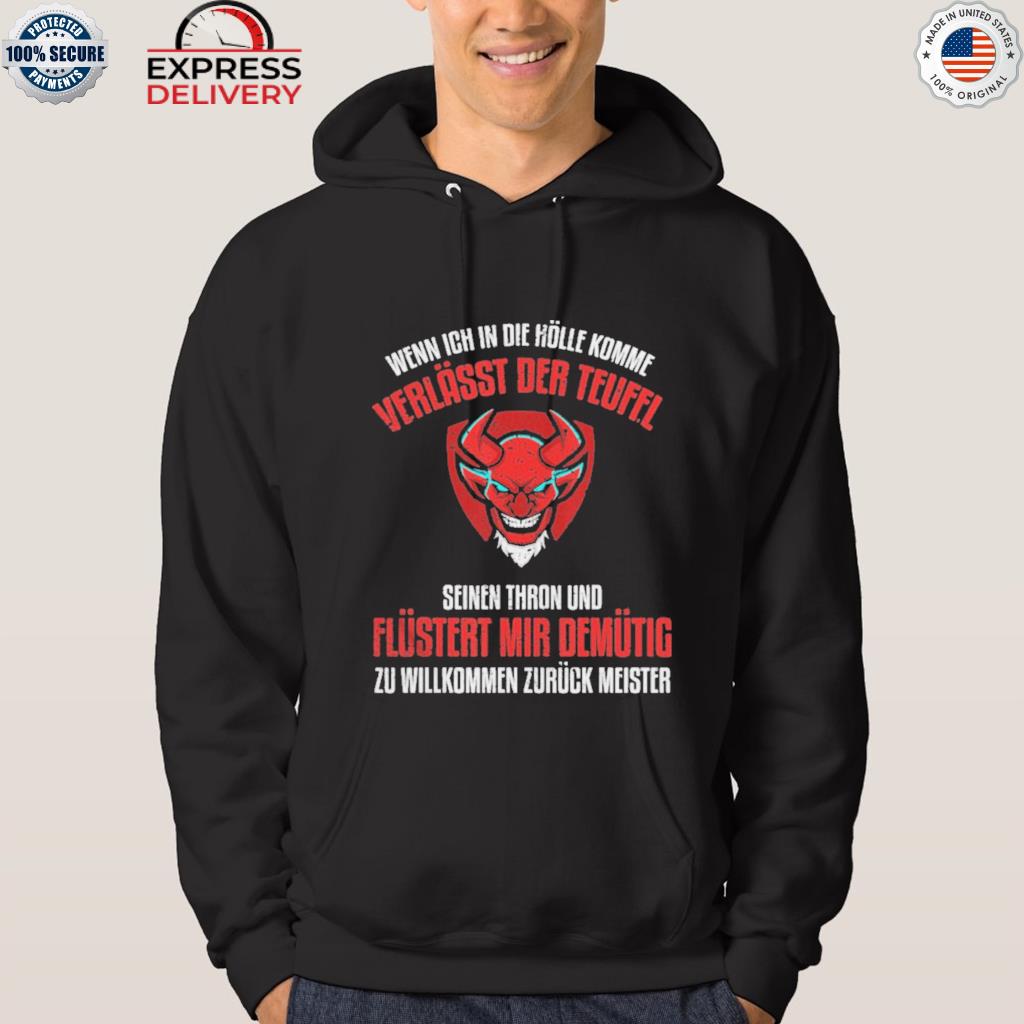 Official when I come to hell the devil leaves his throne satan 2022 s hoodie