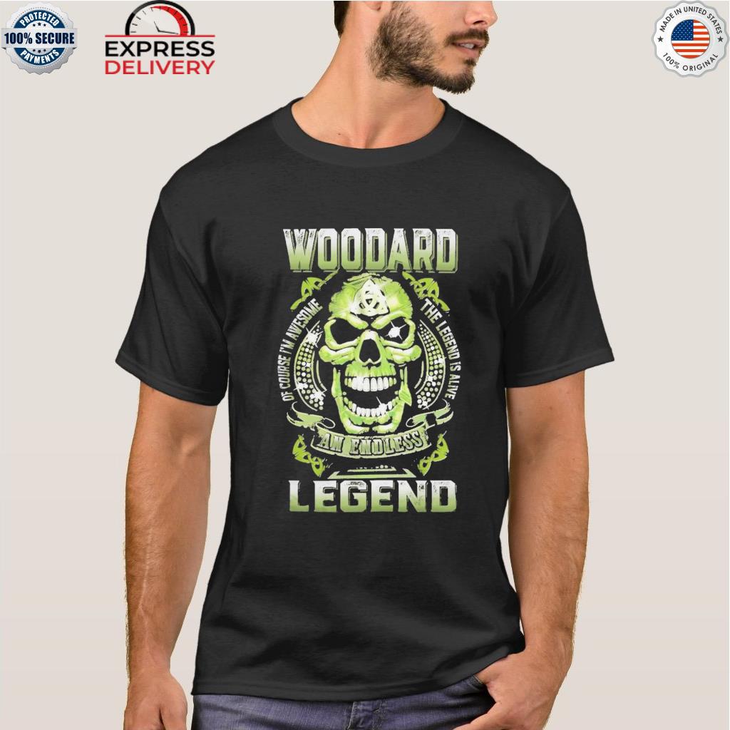Official woodard an endless legend skull shirt