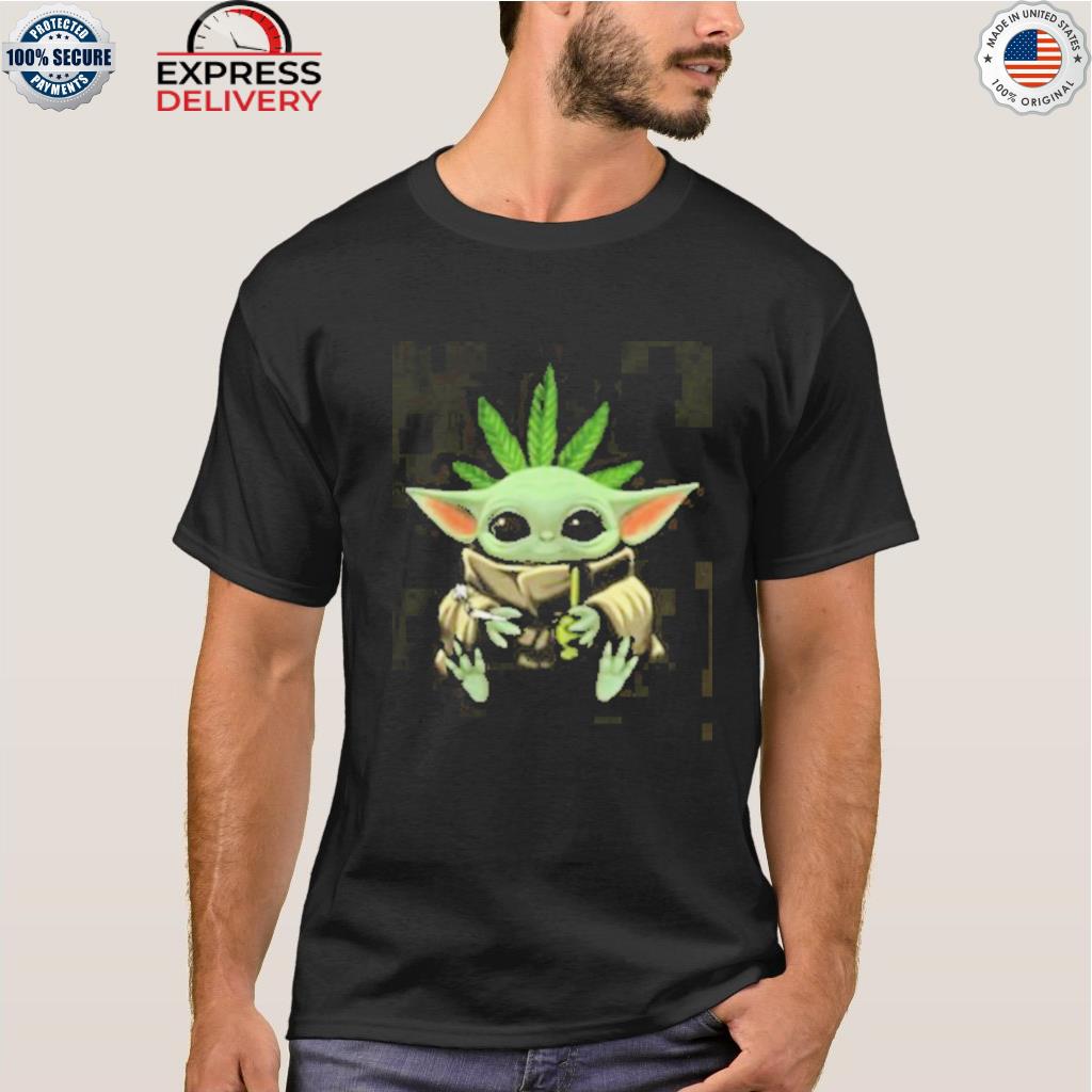 Baby Yoda smokes weed star wars 2022 shirt
