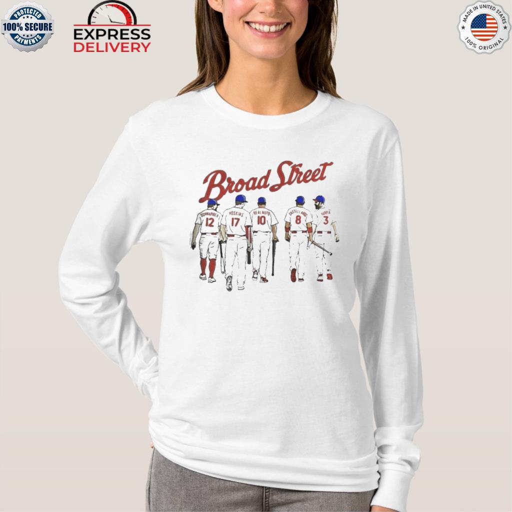 Broad Street Philadelphia Phillies Baseball Players Road NLCS Champions 2022  World Series Shirt - Ink In Action