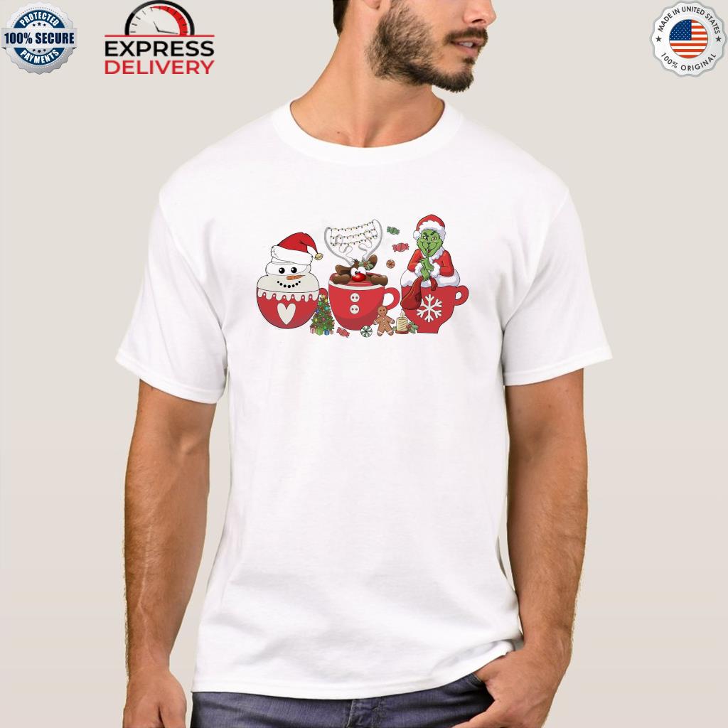 Christmas art grinch 2022 coffee drink sweater