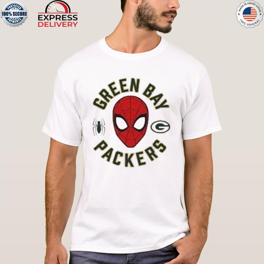 Green bay packers spider man shirt, hoodie, sweater, long sleeve and tank  top