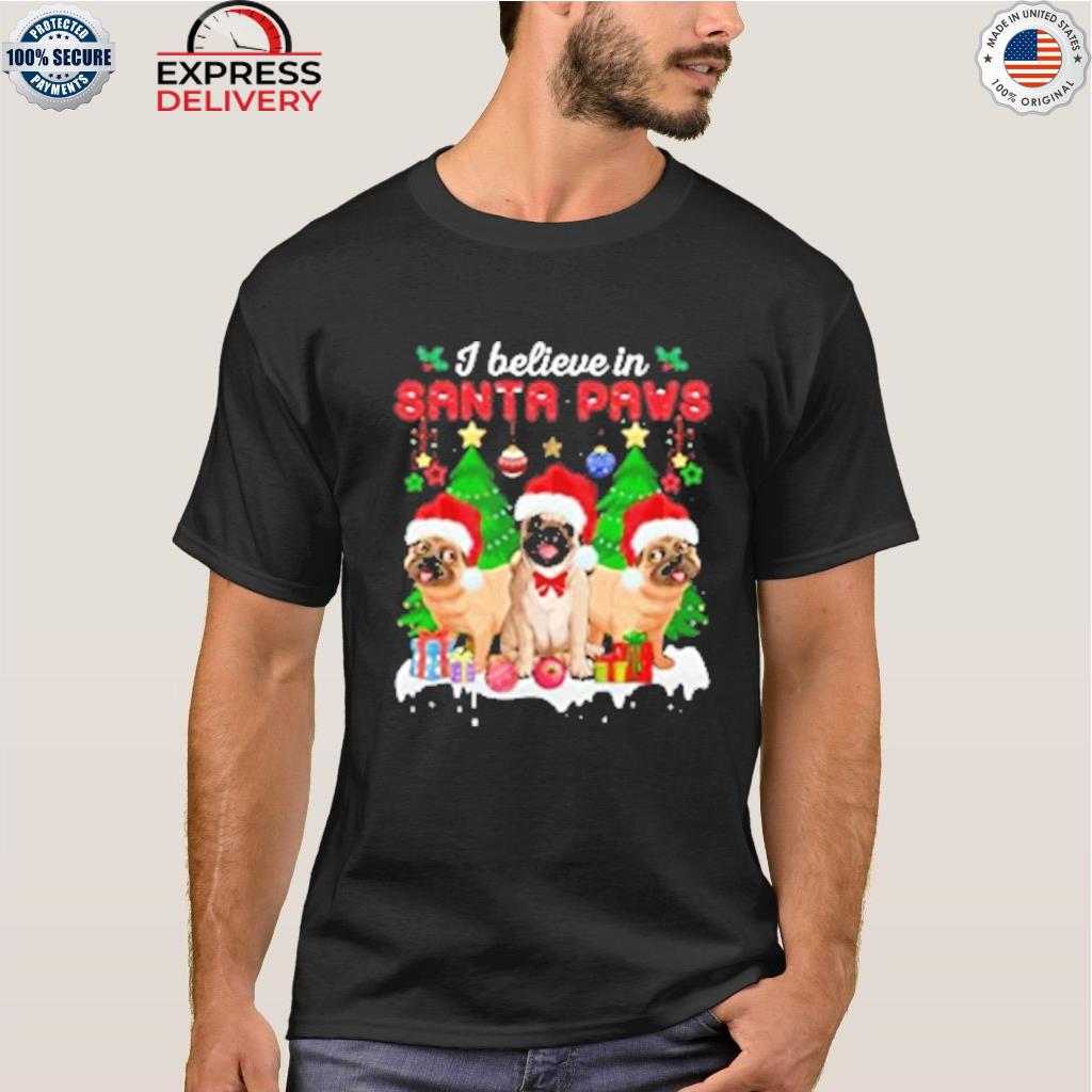 I believe in santa paws Christmas pug dog sweater