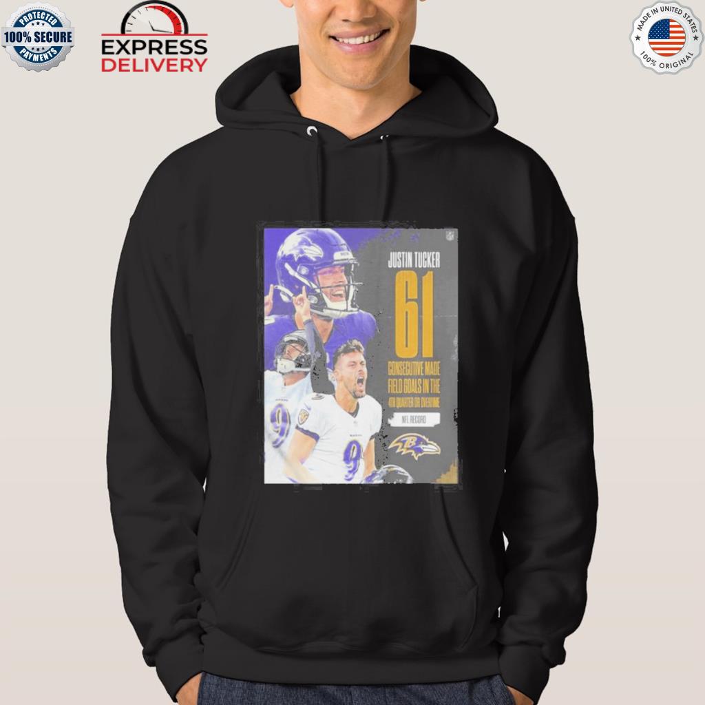 Justin tucker 61 field goals in baltimore ravens nfl shirt, hoodie