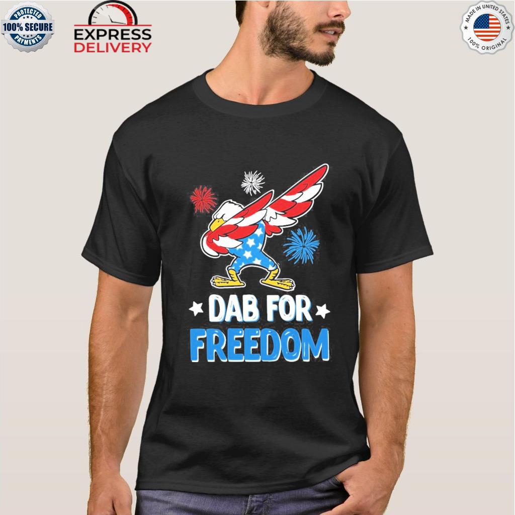 MarkeDcricetus American independence dab for freedom eagle shirt