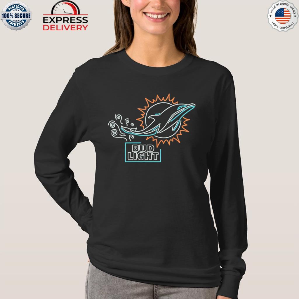 Miami Dolphins X Bud Light logo 2023 shirt, hoodie, sweater, long sleeve  and tank top