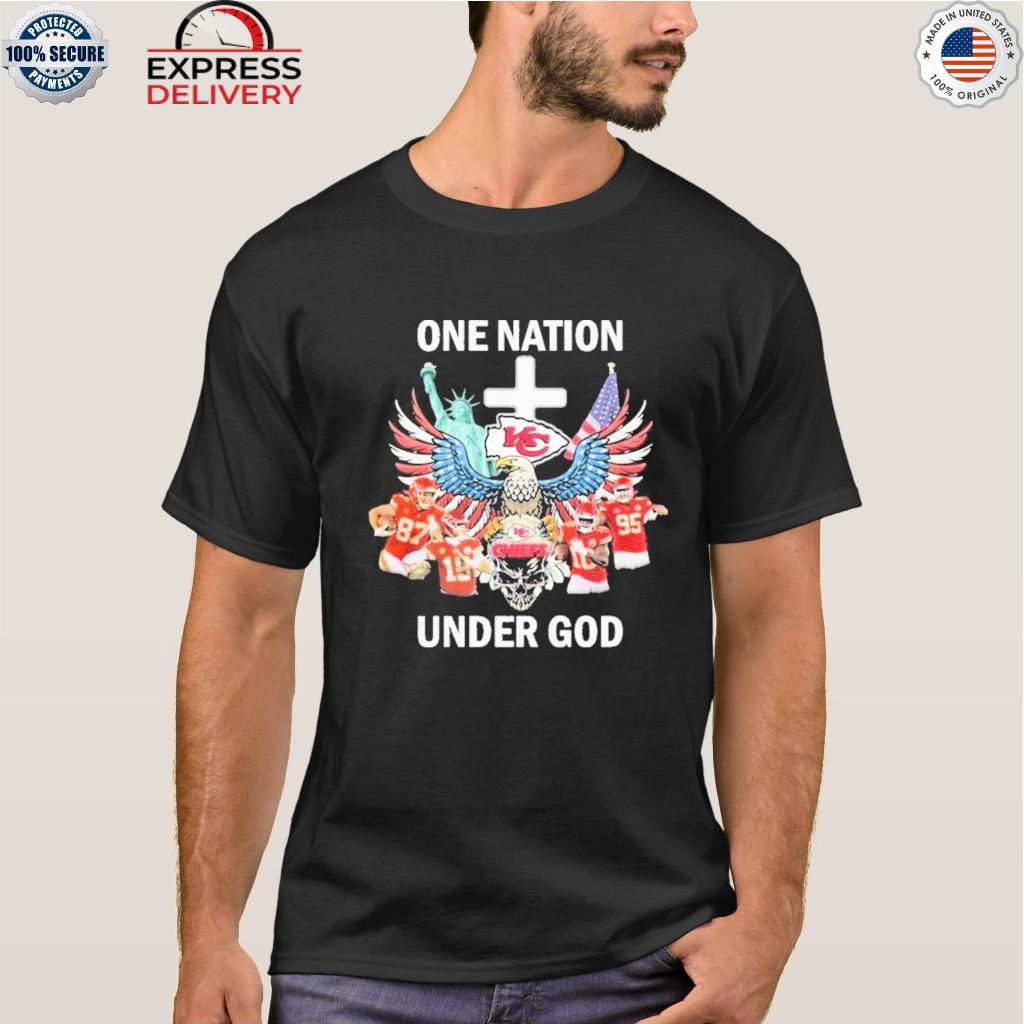 One nation under god skull Kansas city Chiefs shirt