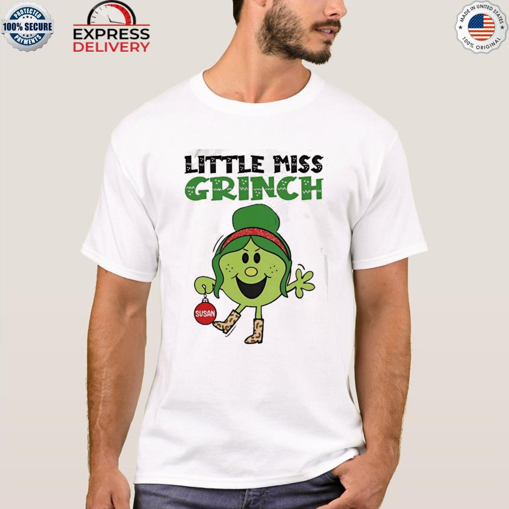 Personalized little miss grinch Christmas sweater