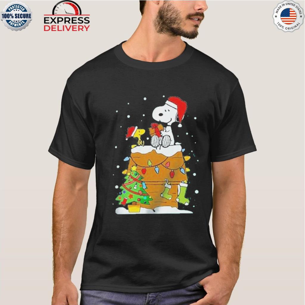 Snoopy and Woodstock sitting on the chimney Peanuts Christmas sweater