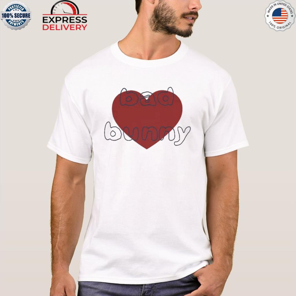 Bad Bunny Heart Shirt: Valentine’s Day Apparel Ladies Muscle Tank / 3T