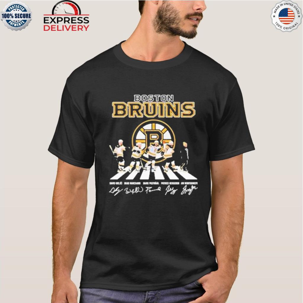 Boston Bruins Krejci Marchand Pastrnak Bergeron And Montgomery Abbey Road  Signatures Unisex T-Shirt - REVER LAVIE