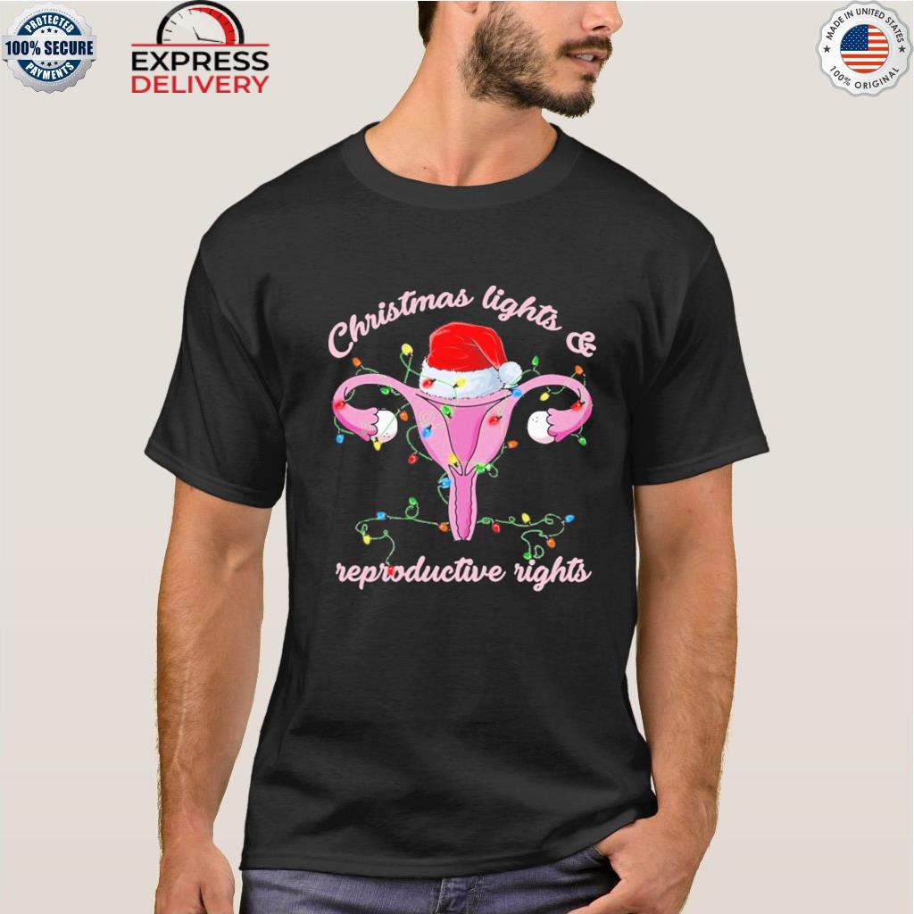 Christmas lights and reproductive rights palace santa hat Christmas sweater