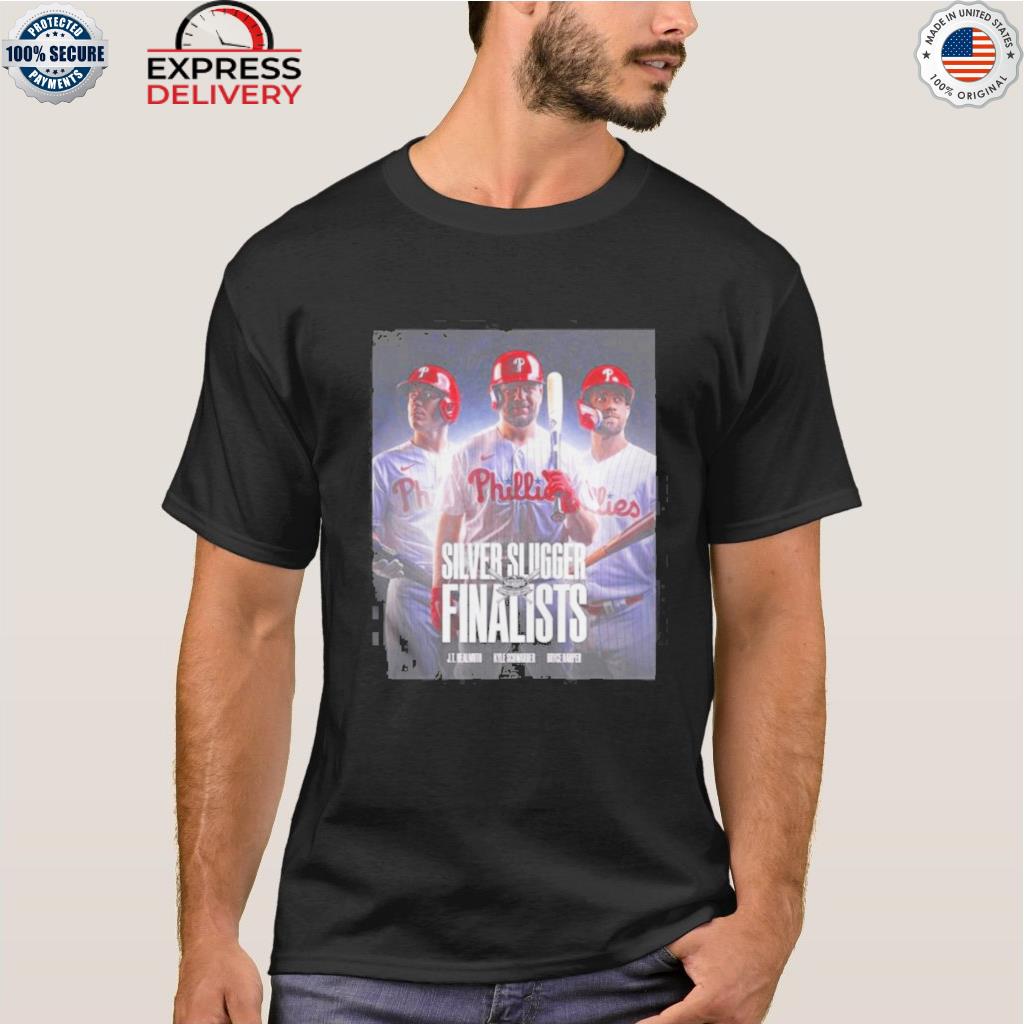 Philadelphia Phillies J T Realmuto Kyle Schwarber And Bryce Harper 2022  Silver Slugger Award Finalists Unisex T-Shirt - REVER LAVIE