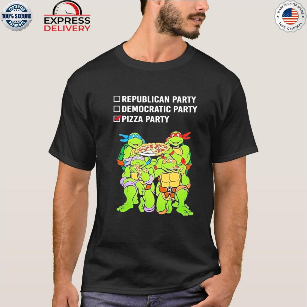 4 turtles Ninja turtles republican party democratic party pizza party shirt,  hoodie, longsleeve, sweater