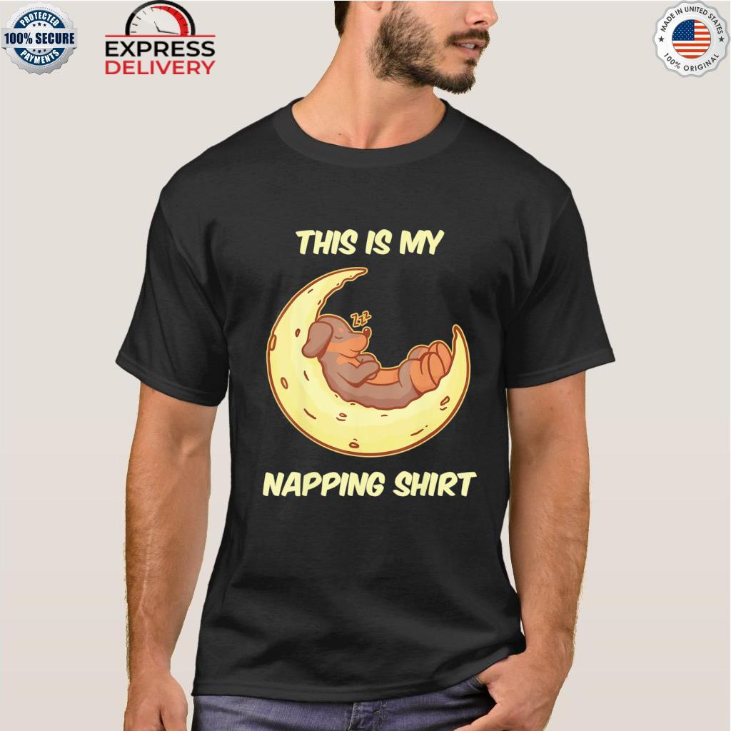 Dog Moon Cartoon Napping Sleep Pajama Sleepwear Nightie Gift T-Shirt
