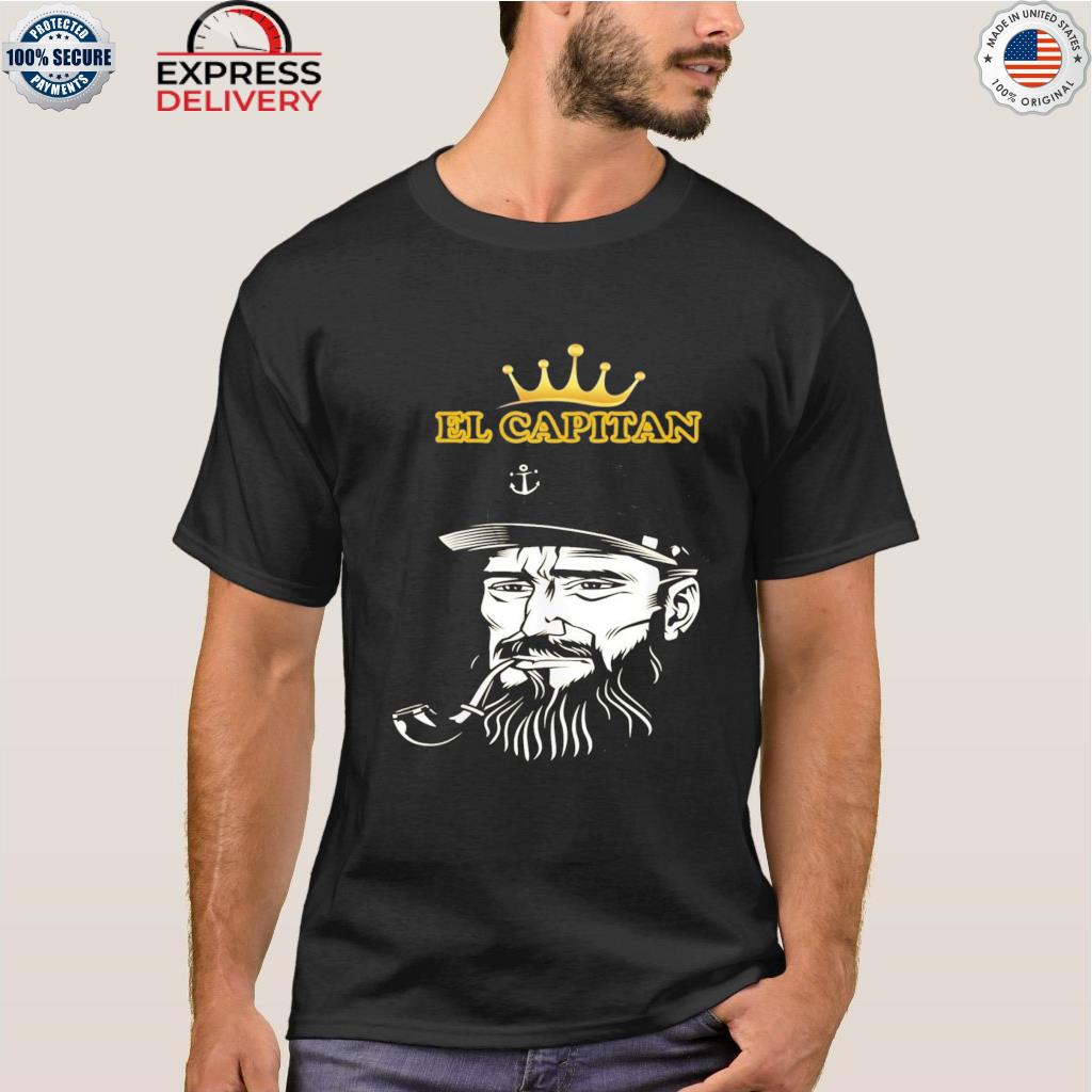 El Capitan Anchor Pontoon Boat Captain Skipper Tee Shirt