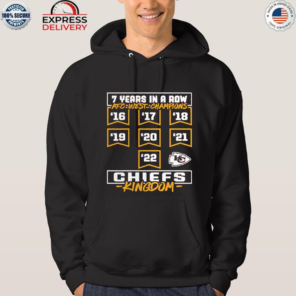 2022 Kansas City Chiefs Number 7 Straight Afc West Championships Shirt  Hoodie