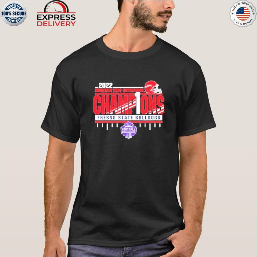 Mountain west conference champions one bulldogs 2022 fresno state bulldogs shirt