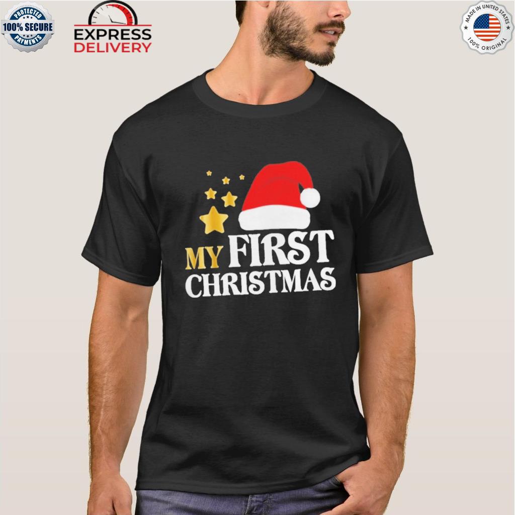 My first Christmas santa hat stars sweater