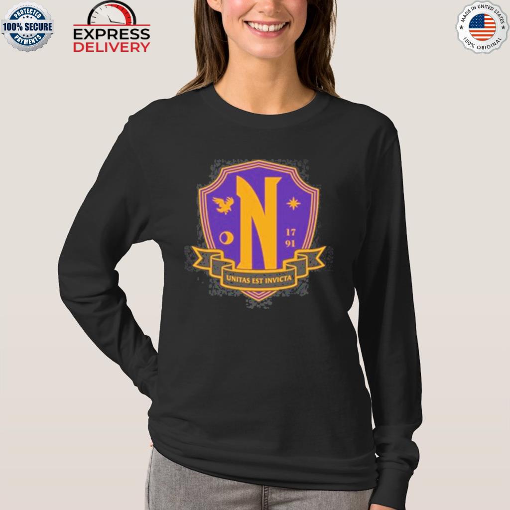 Nevermore Academy Unitas est Invicta shirt, hoodie, sweater, long sleeve  and tank top