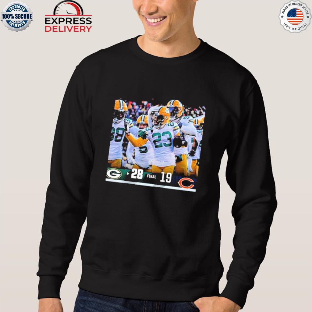 Original green Bay Packers 28 19 Chicago Bears NFL 2022 gameday matchup  final score shirt, hoodie, sweater, long sleeve and tank top