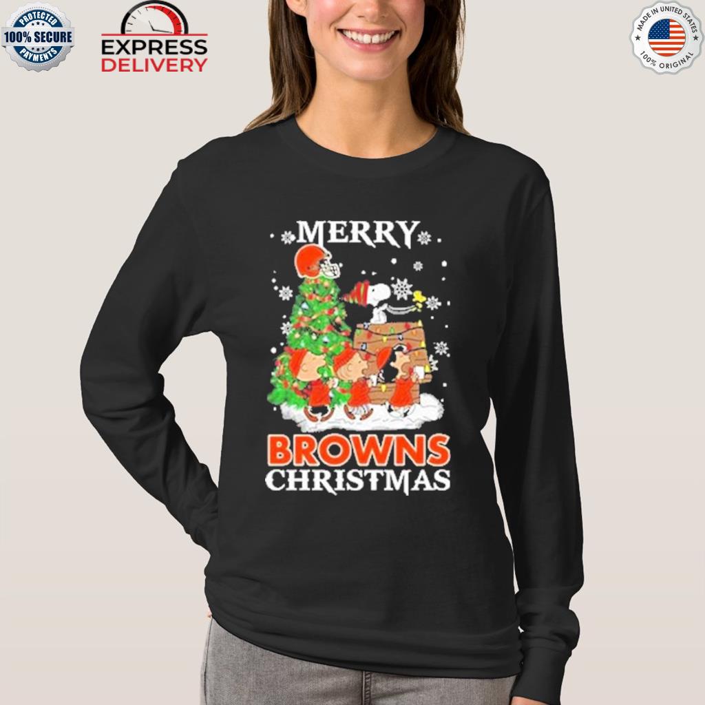 Snoopy and friends cleveland browns merry Christmas sweater