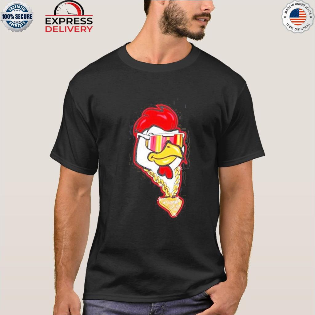 South Carolina gamecocks football mascot with sunglasses and chain shirt