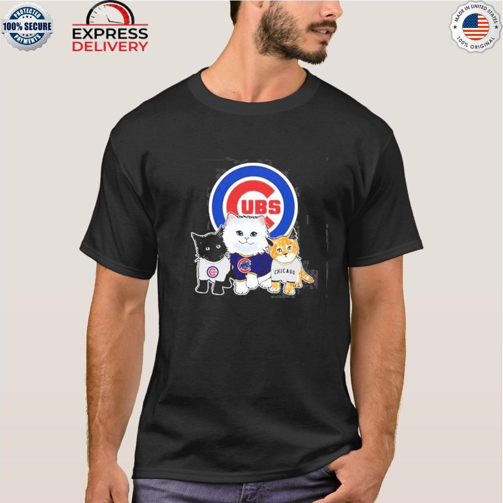 We love wrigley chicago cubs baseball fans and cat lovers shirt