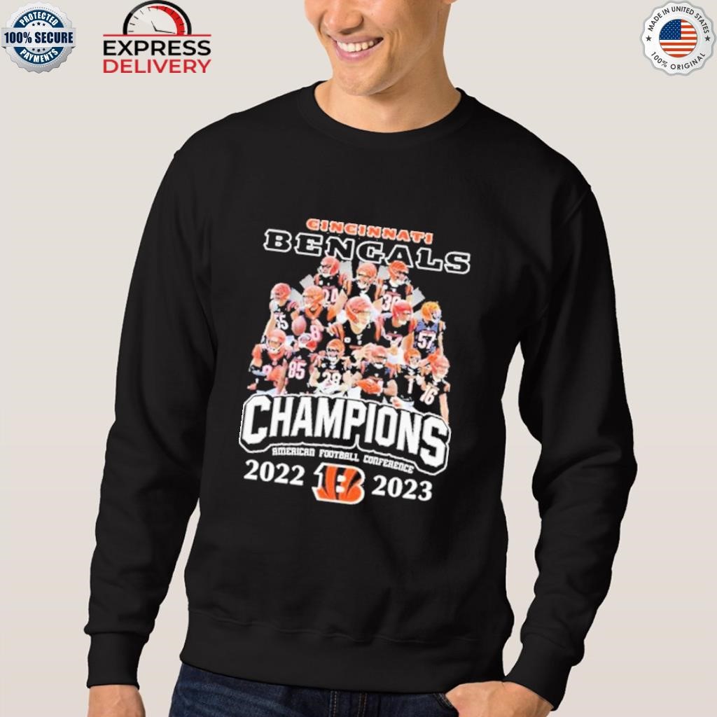 Cincinnati bengals 2022 2023 afc champions football shirt, hoodie