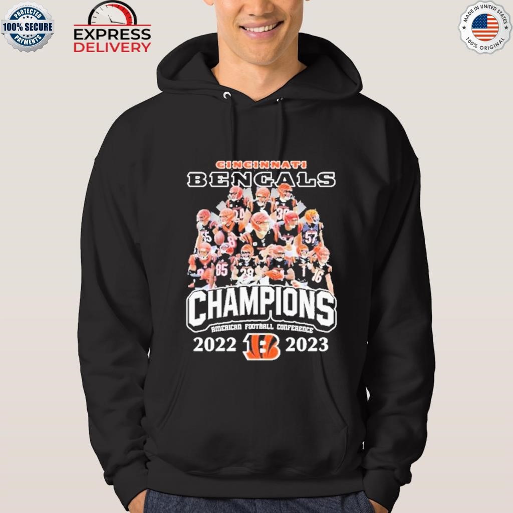 Cincinnati bengals 2022 2023 afc champions football shirt, hoodie