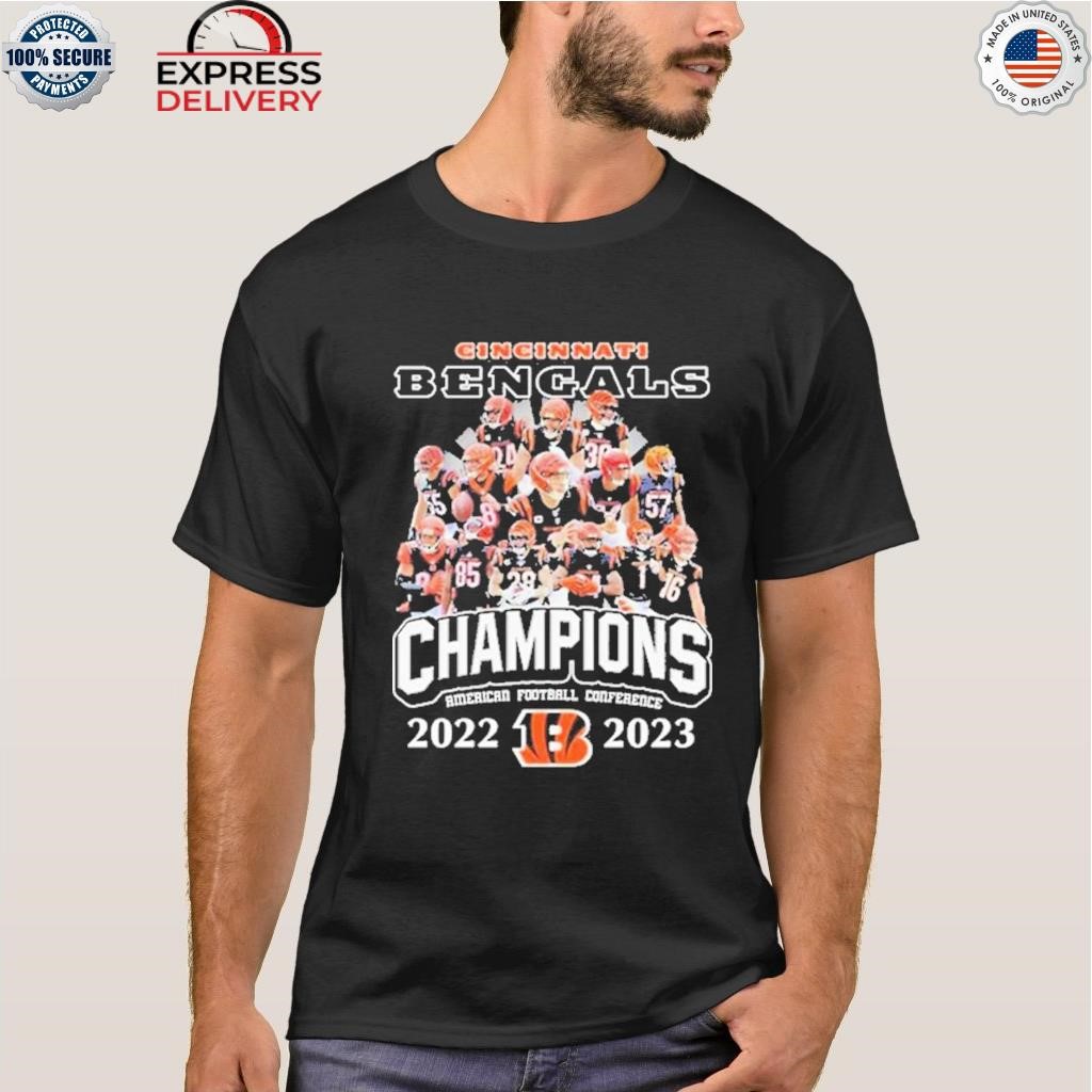 Cincinnati bengals 2022 2023 afc champions football shirt, hoodie