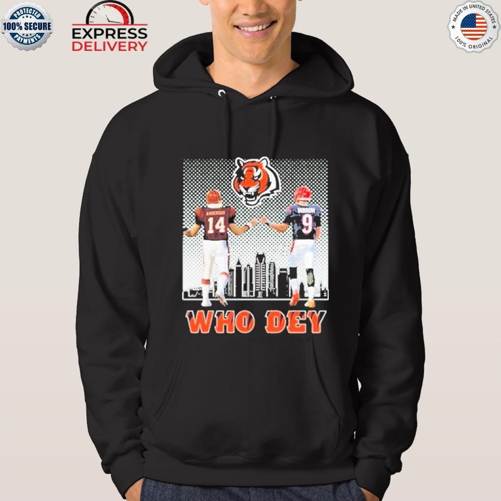 Joe Burrow Cincinnati bengals who dey t-shirt, hoodie, sweater