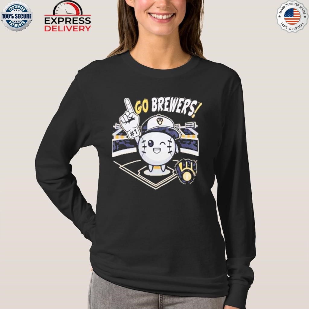 Infant Milwaukee Brewers Gold Ball Boy Go Brewers Long Sleeves T Shirt,  hoodie, sweater, long sleeve and tank top