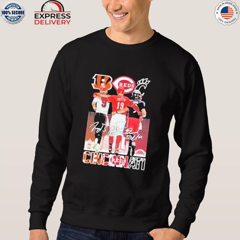 The Cincinnati Sport Team Joe Burrow Joey Votto And Desmond Ridder  Signatures Shirt, hoodie, sweater and long sleeve