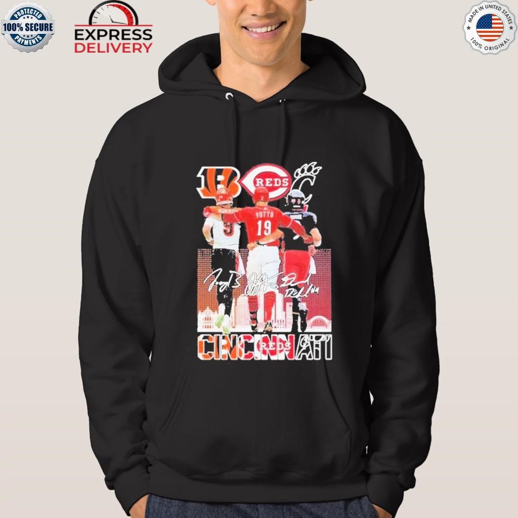 The Cincinnati Sport team Joe Burrow Joey Votto and Desmond Ridder  signatures shirt, hoodie, sweater, long sleeve and tank top