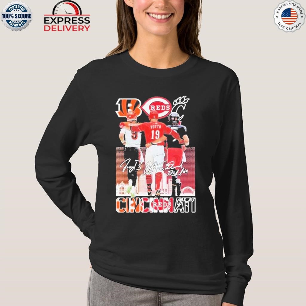 The Cincinnati Sport team Joe Burrow Joey Votto and Desmond Ridder  signatures shirt, hoodie, sweater, long sleeve and tank top