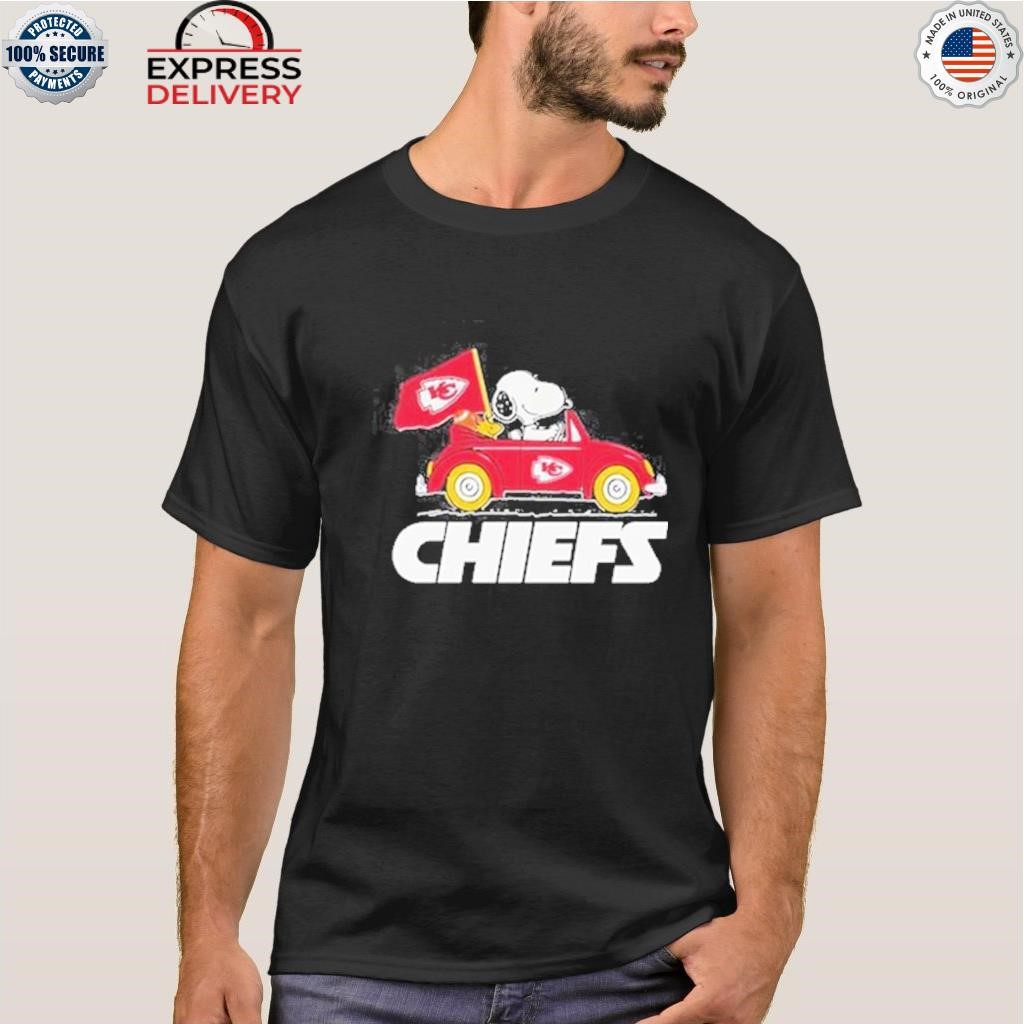 Kansas city Chiefs super bowl lvii 2023 snoopy and Woodstock driving car shirt