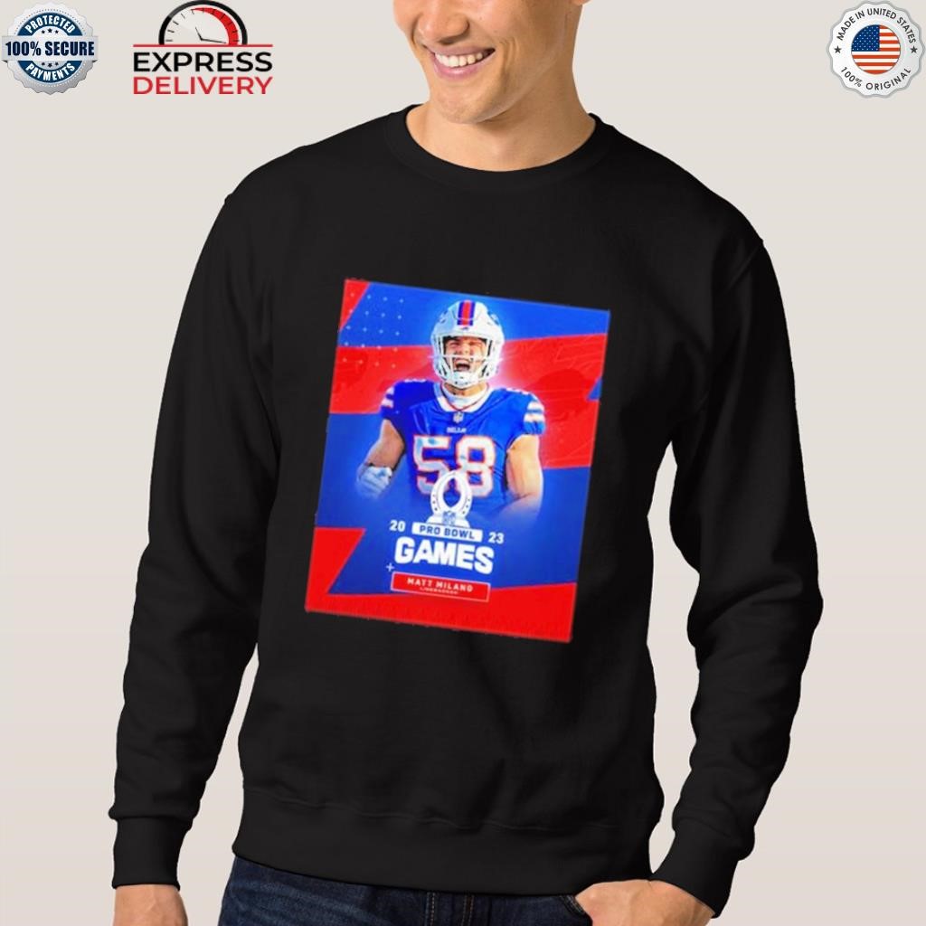 matt milano buffalo bills 2023 pro bowl games shirt, hoodie, longsleeve  tee, sweater