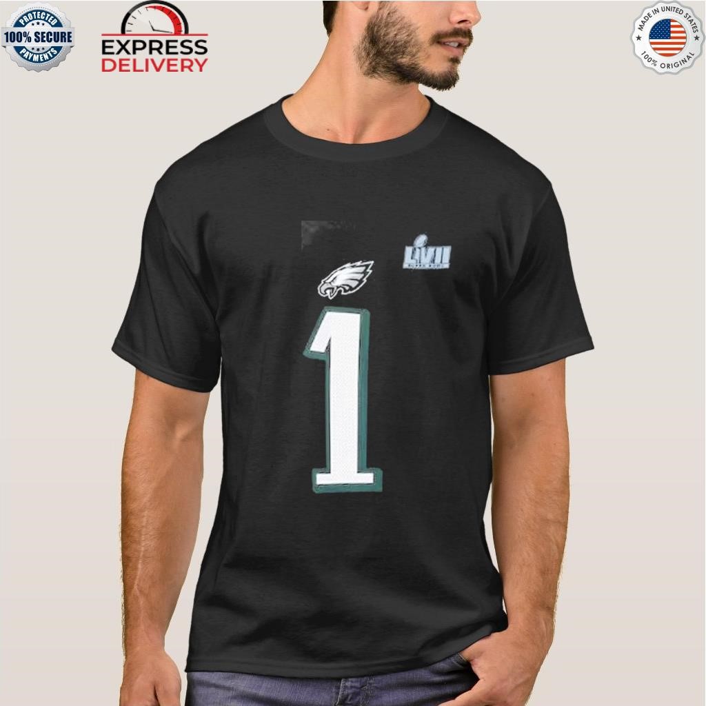 Official Jalen hurts philadelphia eagles nike super bowl lvii name & number  2023 shirt, hoodie, sweater, long sleeve and tank top