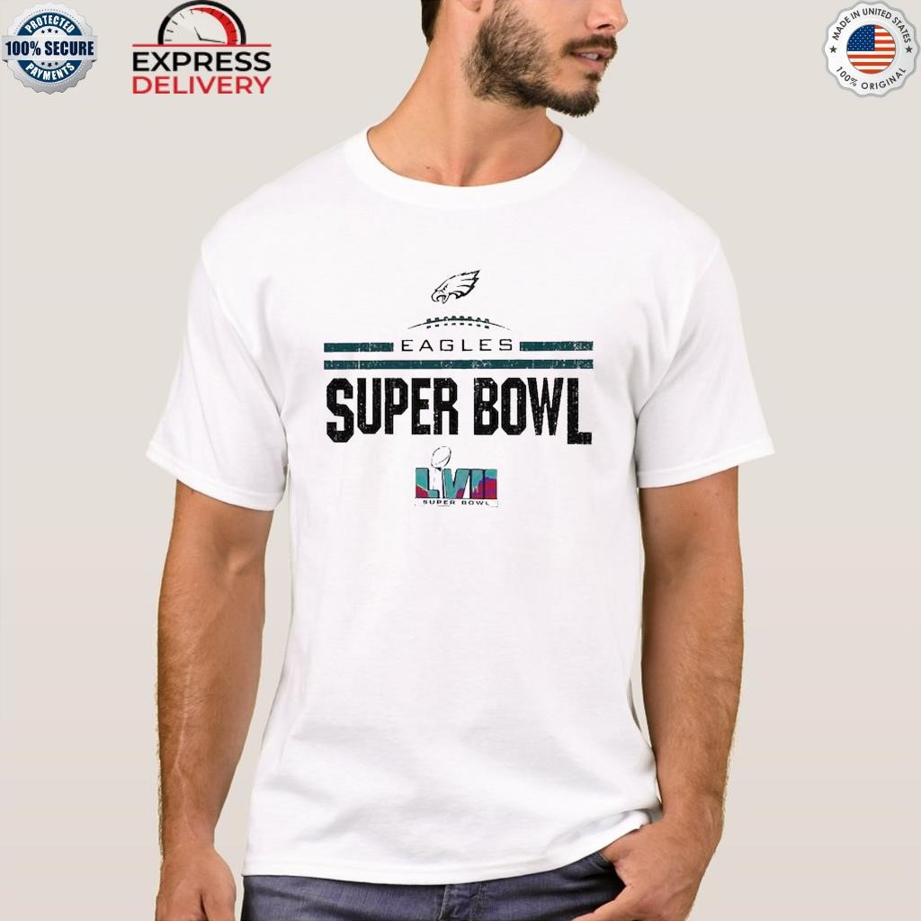 Philadelphia Eagles Majestic Threads Super Bowl LVII Goal Line Stand Raglan  T-Shirt - Cream/Midnight Green