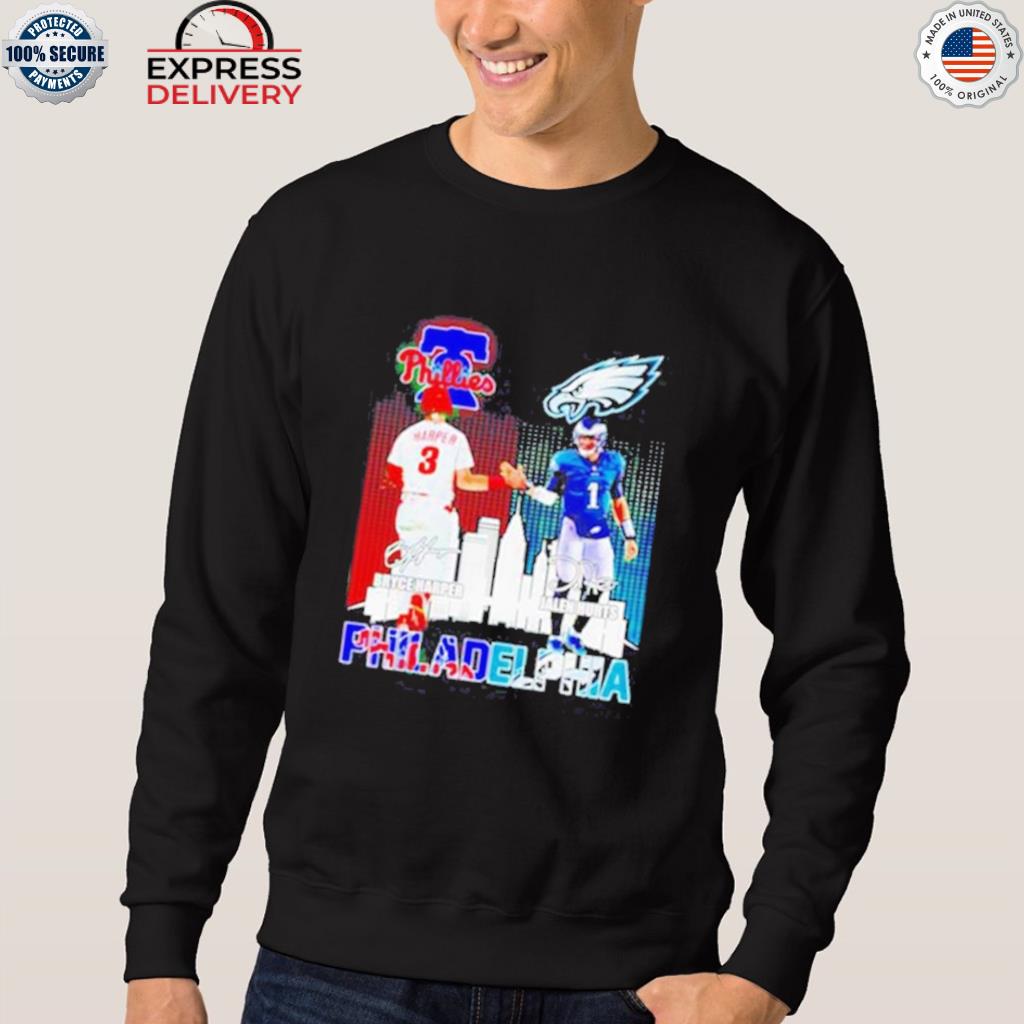 Bryce Harper and jalen Hurts Philadelphia city of the champions shirt,  hoodie, sweater, long sleeve and tank top