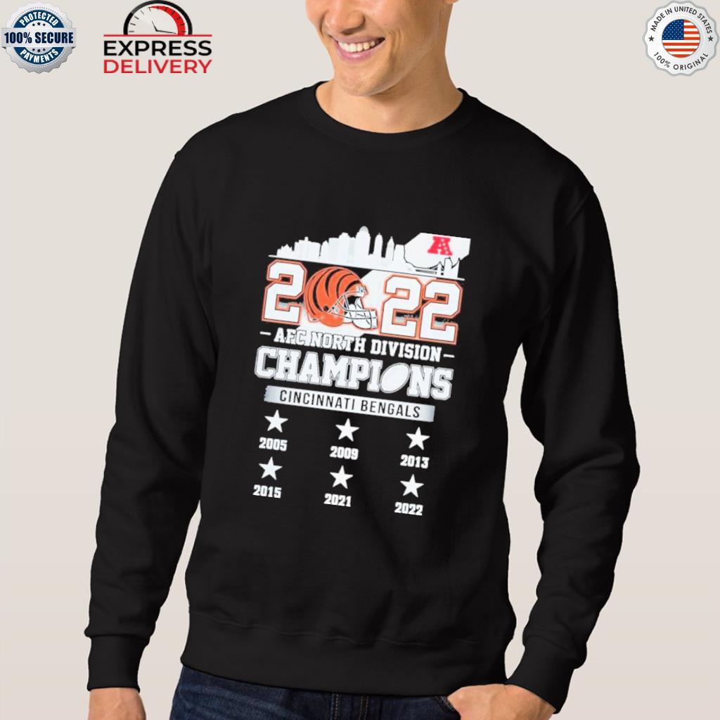 Cincinnati Bengals City Skyline 2022 AFC North Division Champions shirt,  hoodie, sweater, long sleeve and tank top