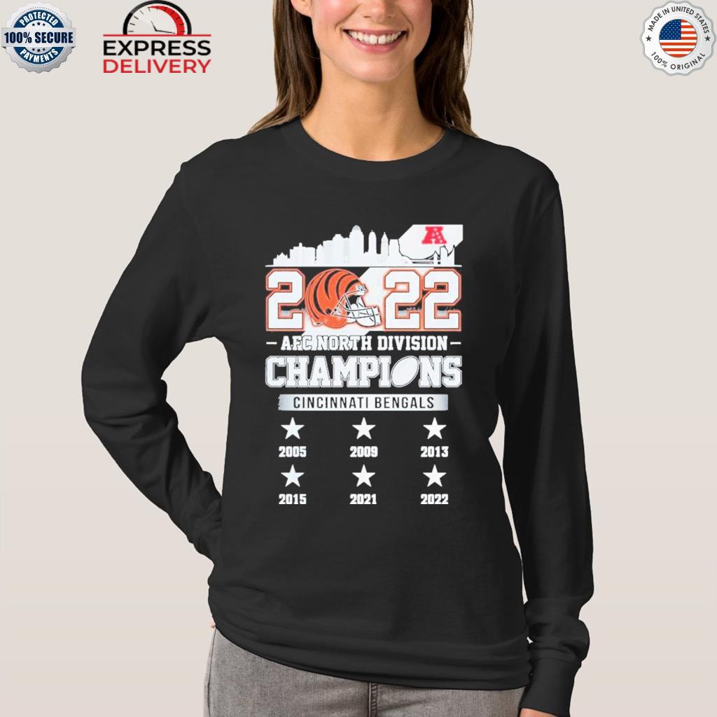 Nice cincinnati Bengals 2022 Afc North Division Champions shirt, hoodie,  sweater, long sleeve and tank top