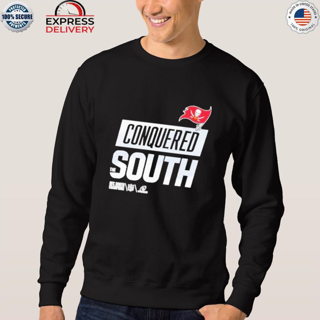 Conquered the south nfc south champions tampa bay buccaneers 2023 shirt,  hoodie, sweater, long sleeve and tank top