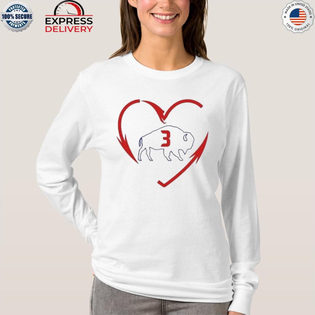 Buffalo bills love for 3 damar hamlin shirt, hoodie, longsleeve