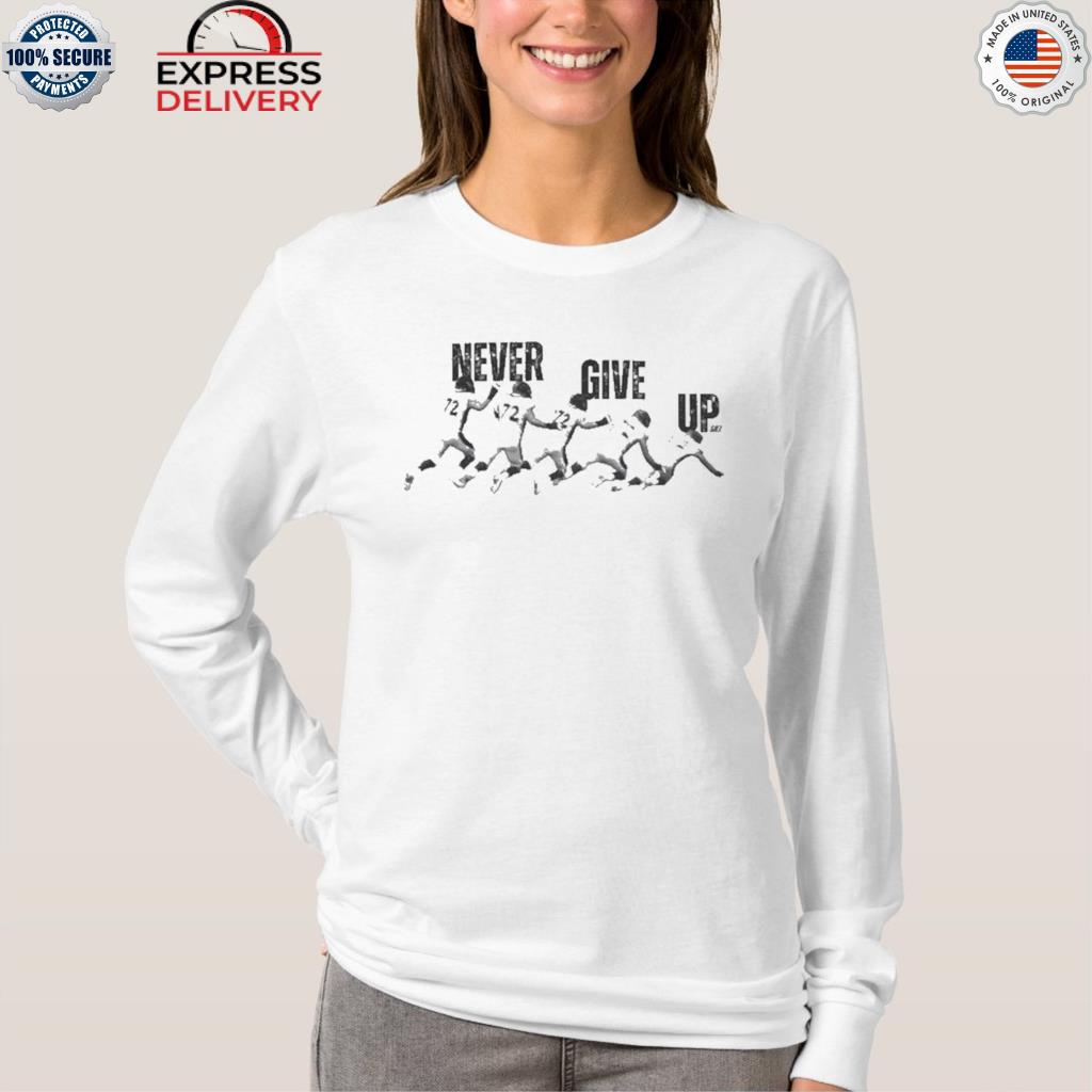 Garett bolles never give up shirt, hoodie, sweater, long sleeve and tank top