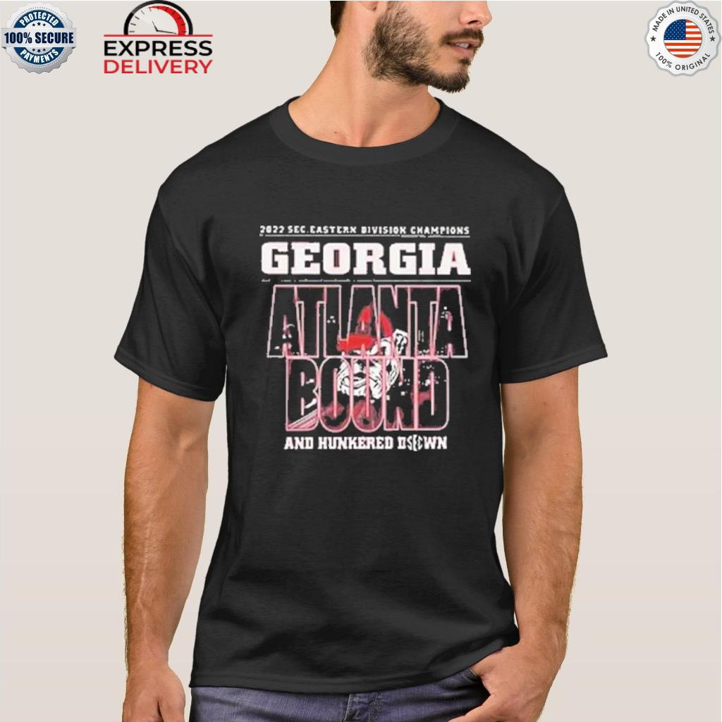 Georgia Bulldogs 2022 SEC East Division Football Champions Slanted Knockout  T-Shirt, hoodie, sweater, long sleeve and tank top