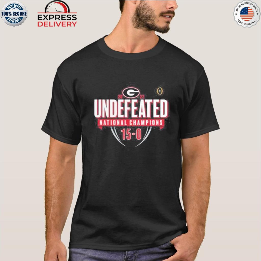 Georgia bulldogs fanatics branded college football playoff 2022 national champions hometown undefeated shirt