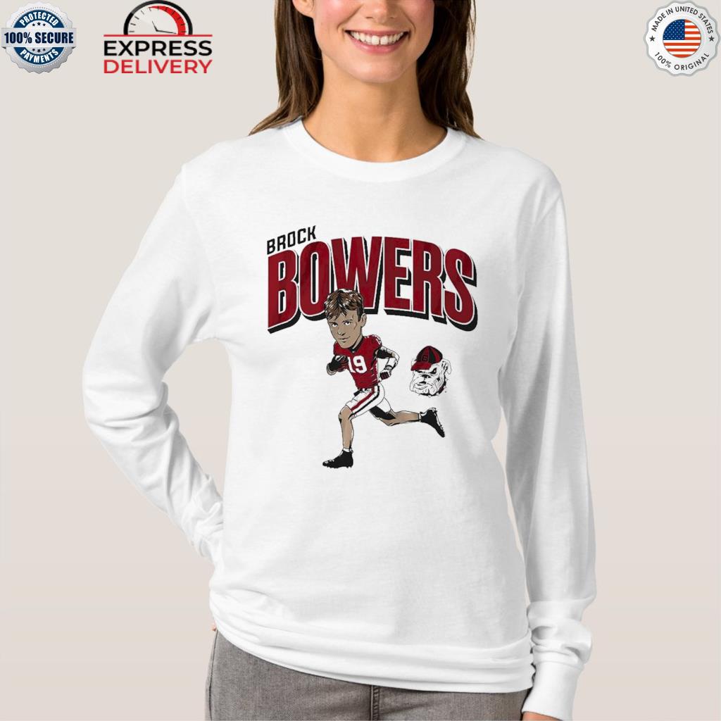 Georgia Football: Brock Bowers Caricature, Adult T-Shirt / 3XL - College Football - Sports Fan Gear | BreakingT